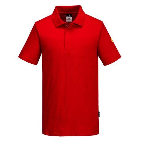 PORTWEST AS21 POLO ANTISTATIQUE ESD ROUGE FONCÉ - TAILLE XL