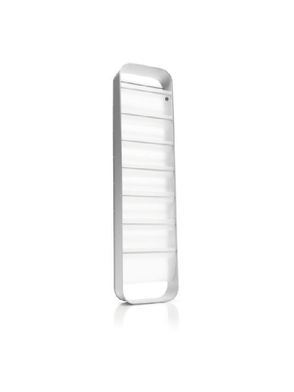 Présentoir mural Redondo 103277 - Aluminium blanc transparent - H 109 cm x L 27 cm x P 10 cm - 7 compartiments_0