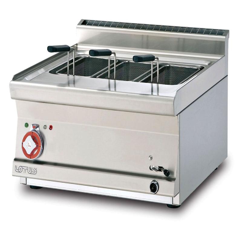 Redcook Cuiseur de pâtes électrique de comptoir 1 bac de 25 litres. Structure en acier inoxydable. Dimensions 60x60 h28 cm Modèle CPT-66ET - 2270_0