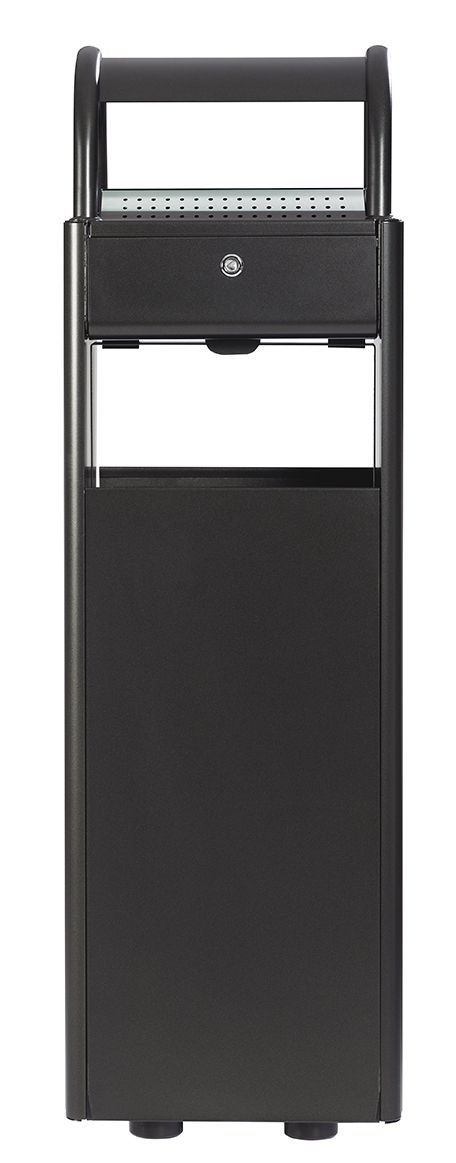 Cendrier corbeille sur pied KOPA 6L/30L - Réf. 56446 - Rossignol - Gris manganèse_0