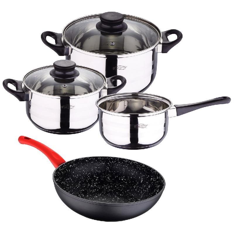 San Ignacio - Batterie de cuisine 16/18/20 cm avec wok en aluminium forgé - multi-matériau PK5241_0