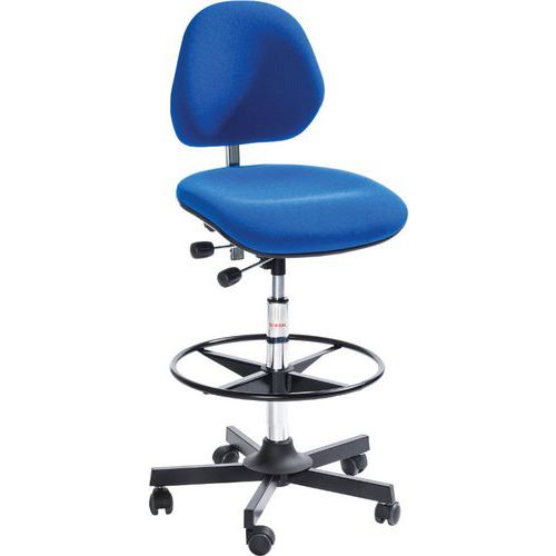 SIÈGE AKTIV - TISSU - HAUT - ACIER - BLEU - GLOBAL PROFESSIONAL SEATING