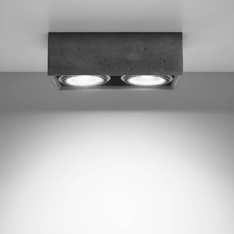 SOLLUX LIGHTING SPOT EN SAILLIE SOLANA BÉTON ANGULAIRE, 2 LAMPES