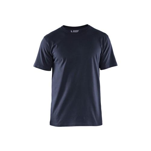T-SHIRT DE TRAVAIL RESPIRANT 100% COTON UNI 3525 - BLEU MARINE FONCÉ - XXXXL BLAKLADER