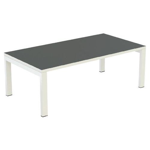 TABLE BASSE EASY OFFICE 114X60 PIED BLANC PLATEAU BLC/ANTH. - PAPERFLOW