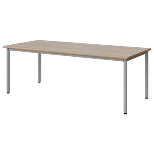 TABLE MALIBU 180X80 T4 4P STRA ALAISÉ ACACIA/GRIS 9006