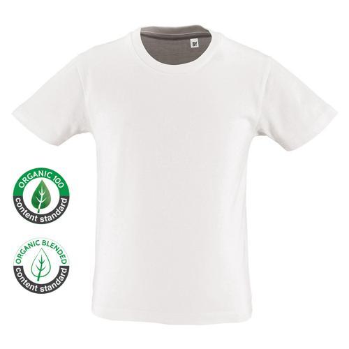 TEE-SHIRT PERSONNALISABLE COTON BIO 160G ENFANT BLANC