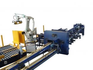 Tronçonneuse triple - Machines pour palettes - Sodeme - Coupe à longueur et distribution de 3 blocs simultanément, chevrons de 60x60 à 150x110_0