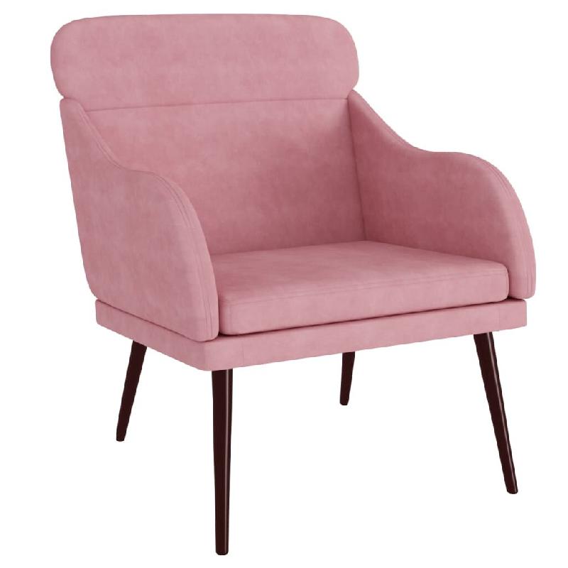 VidaXL Fauteuil Rose 63x76x80 cm Velours Modèle Vega Executive Mixte - 351439_0