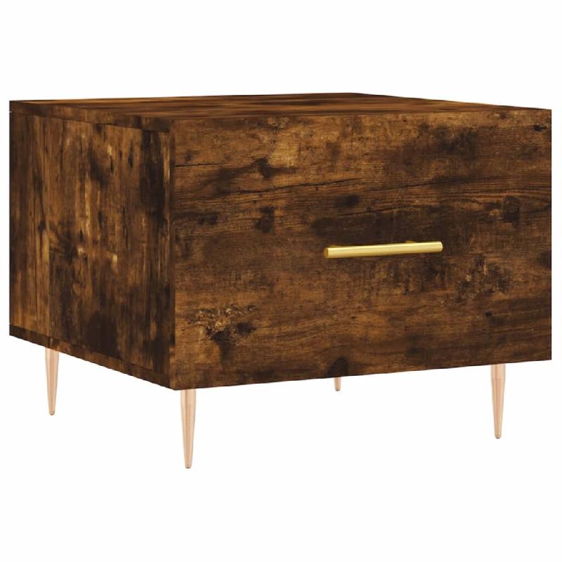 VidaXL Table basse Chêne fumé 50x50x40 cm Bois d'ingénierie Modèle Aero Pure Élite - 829374_0