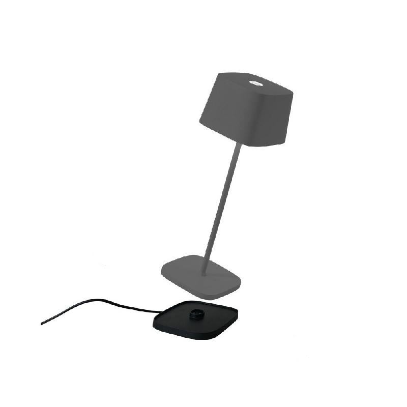 Zafferano Lampe De Table Led Rechargeable Et Dimmable Ofelia Pro Gris Foncé - gris 8058945333853_0