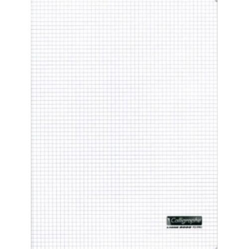 Calligraphe Lot de 10 Cahier Ligne 8000 24x32, 48p./24 feuilles 90 g/m² piquées, couv. PP incolore, quadrillé 5x5 - 3210330181806_0