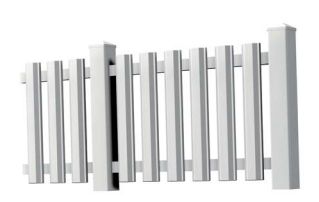 Clôtures en PVC - GYT - barreaux vissés 100 x 37 mm_0