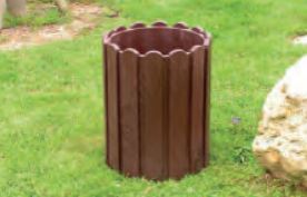 Corbeille publique 4 ronde SCORI - 55 litres - Résistant aux intempéries - Extensible_0