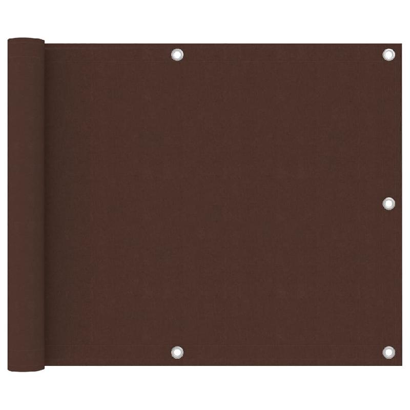 ÉCRAN DE BALCON BRISE PARE VUE PROTECTION CONFIDENTIALITÉ 75 X 400 CM TISSU OXFORD MARRON 02_0010233_0