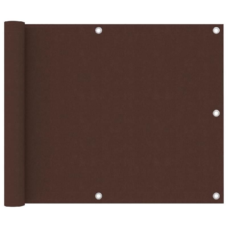 ÉCRAN DE BALCON BRISE PARE VUE PROTECTION CONFIDENTIALITÉ 75 X 400 CM TISSU OXFORD MARRON 02_0010233_0