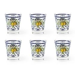 Excelsa lot de 6 verres Amalfi verre 6x6x7 cm multicolore - multicolore verre 64248_0