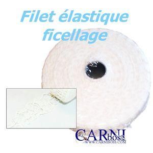 FILET ÉLASTIQUE ALIMENTAIRE 100M 16 MM BLANC