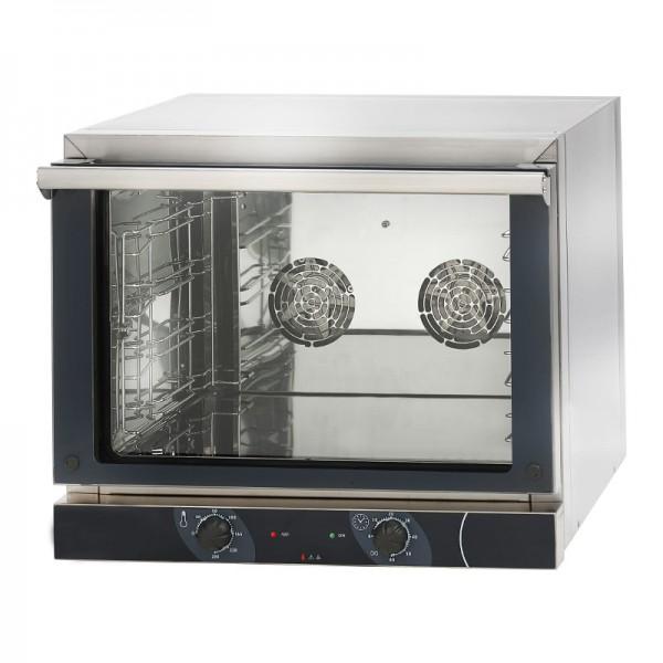 Four à convection électromécanique 4 niveaux inox - 4x 435x350 mm - 3 kW - Porte basculante - Réf FCONV-4N-1_0