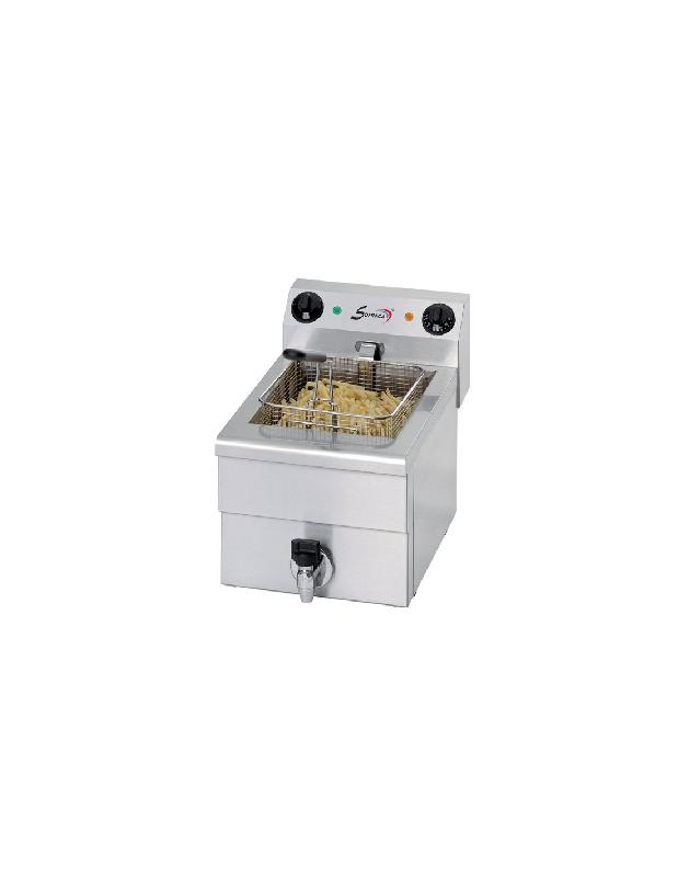 Friteuse électrique - 10 Litres, 230V / 3.6 Kw, Inox, vidange, thermostat de sécurité - SOFRACA_0
