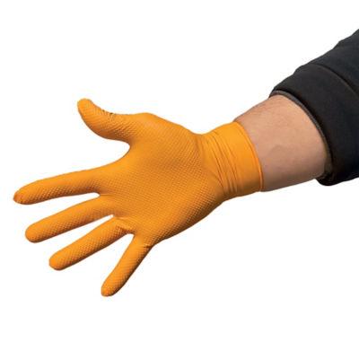 Gants jetables nitrile orange taille 7, boite de 50_0