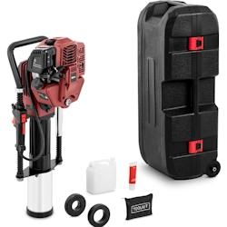 Hillvert - Hillvert Enfonce-Pieux Enfonce Pieu Piquet Thermique Essence Pilon HT-PILOT-1500 (1 500 W, Force De Frappe 20-55 J, 700-1 350 - gris 406285_0