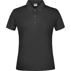 JAMES NICHOLSON, Polo femme, manches courtes, manches avec bande elasthanne, noir, XXXL, - XXXL noir 7865540593657_0