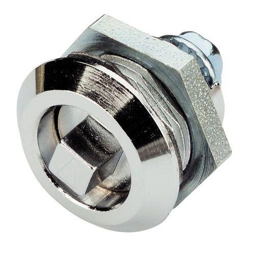 LOQUET 1/4 DE TOUR ZAMAK CHROME CARRE 8 SANS CAME IP65