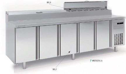 Meuble à sushis horizontal - profondeur 700 mm - 2 à 5 portes - température 0°C à +8°C - capacité de 265 à 1050 litres_0