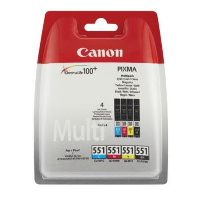 Pack cartouches encre Canon CLI-551 pour imprimante jet d'encre_0