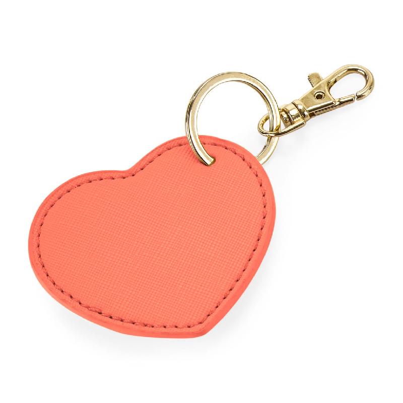 Porte-clés cœur - simili cuir saffiano - Bag Base - Réf: BG746_0