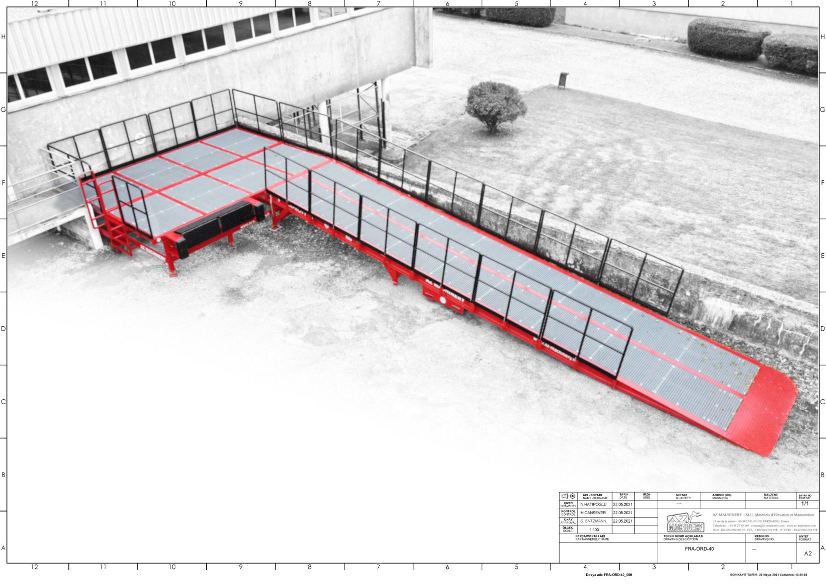 Rampe fixe avec hauteur de quai ajustable - Capacité 6 à 30T - AZ Ramp plateforme_0