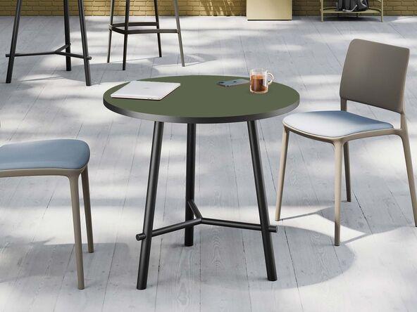 Table polyvalente Altéis ronde ou carrée avec surface en stratifié_0