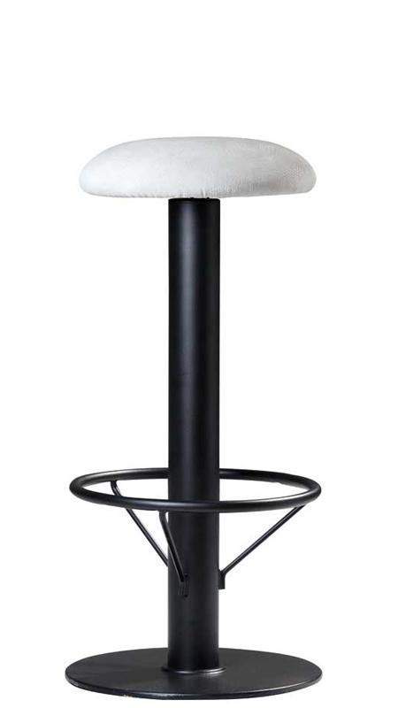 Tabouret de bar pivotant Nero 109 D Fungo - Assise rembourrée Ø 39 cm en simili-cuir - M24 France_0