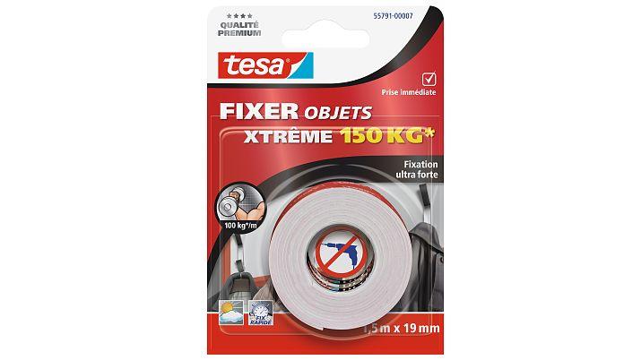 Tesa fixer objets xtreme, 1,5 m x 19 mm - fixation ultra forte 150kg_0