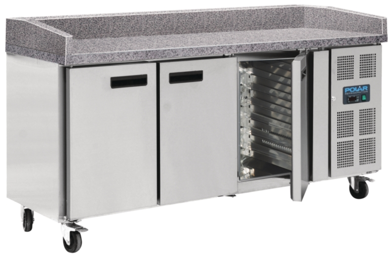 Tour pâtissier réfrigéré 3 portes - Plan de travail en marbre - Capacité 634 litres_0