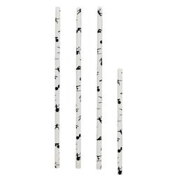 VASCELLA Pailles papier décor sport ø 6 x 200 mm (2400 unités) - noir papier V123211_0