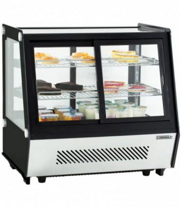 Vitrine réfrigérée double portes, dégivrage automatique, pour les professionnels de chr, traiteurs, boulangeries, pâtisseries et chocolateries 125l cvr125l casselin_0