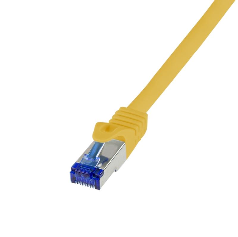 LOGILINK C6A057S - Câble réseau RJ-45 2m Cat6a S/FTP (S-STP) - Jaune - Blindé LSZH_0
