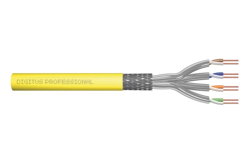 DIGITUS DK-1743-A-VH-1 - Câble réseau Cat7a SF/UTP (S-FTP), 100 m, jaune, 10 Gbit/s_0
