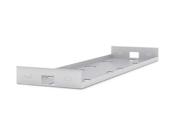 Goulotte horizontale en acier pour bureau partagé - 140/160 cm - Blanc ou Gris Aluminium_0