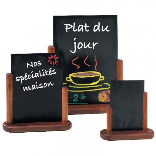 ARDOISE DE TABLE AVEC CADRE ACAJOU SECURIT - FORMAT A4