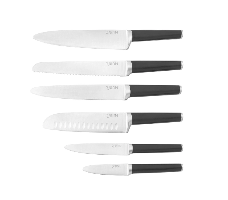 Bjorn Couteaux de cuisine JONA - 6 pièces - noir 3701488307908_0