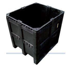 Caisse-palette rigide en plastique - cai105cp1311001 - PEHD recyclé non alimentaire - Dimensions 1240x1060x1085 mm_0