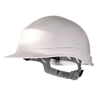 Casque de chantier avec serrage à glissière Delta Plus, blanc_0