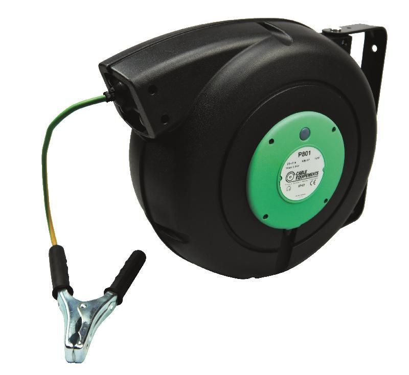 Enrouleur électrique à rappel automatique à ressort - P801 - 22 mètres - câble H05VV-F 1x16 mm² - IP42_0