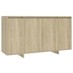 HELLOSHOP26 - Buffet bahut commode armoire de rangement avec 4 portes - bois d'ingénierie - chêne sonoma - 135 x 41 x 75 cm_0