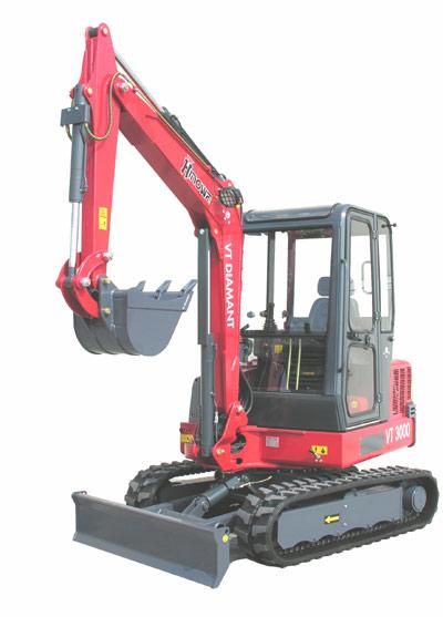 Mini-excavateur VT3000 - moteur Yanmar 35 CV - 3000 kg - 1,5 m largeur_0