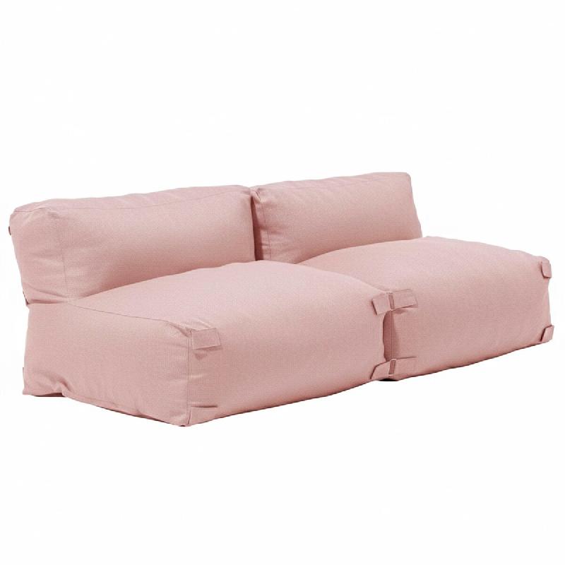 Oviala Business Salon de jardin modulable 2 places rose poudré - rose polyester 115040_0