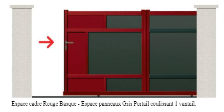 Portail coulissant à rail Saint-Germain - droit - plein - aluminium - fabriqué en France - motorisable_0